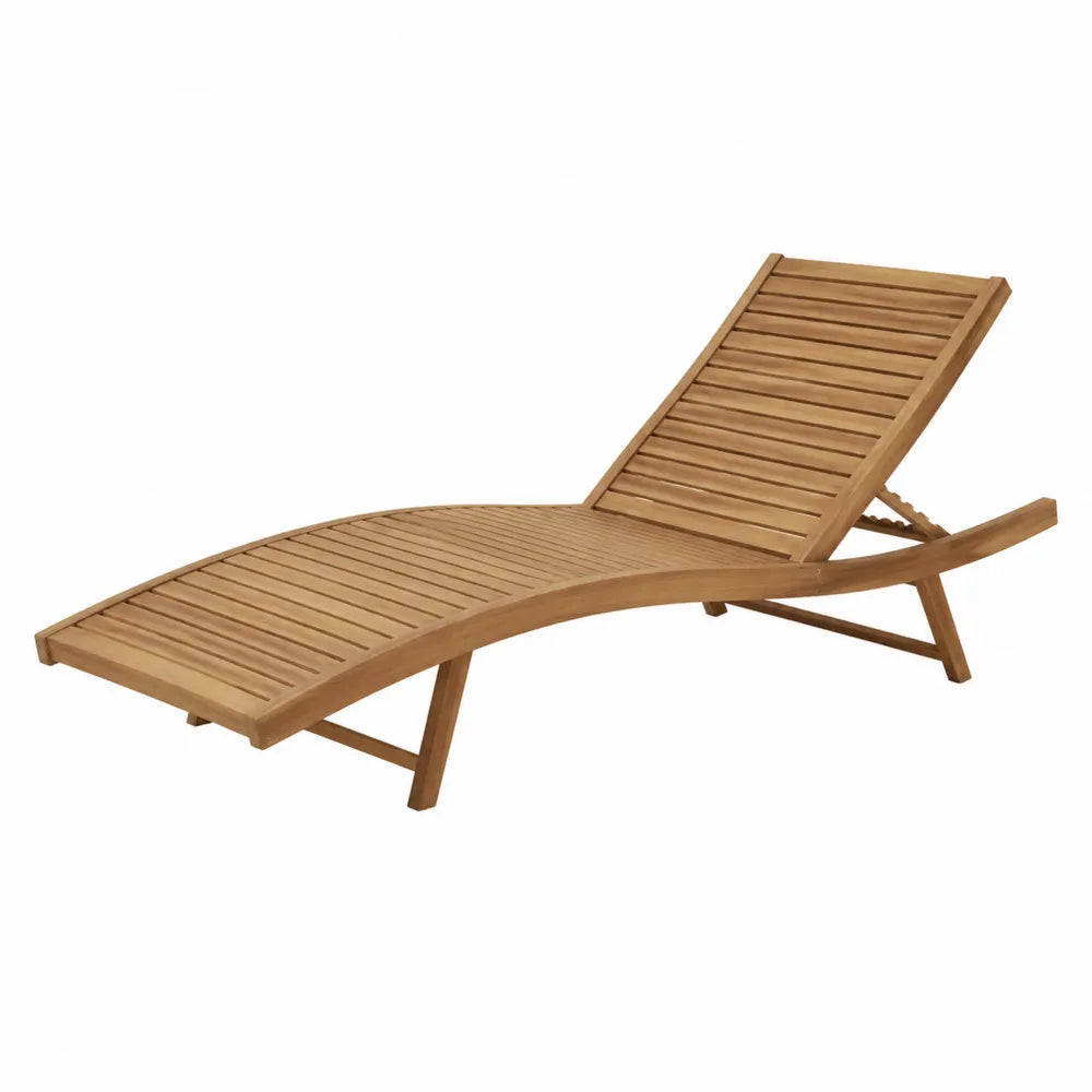 Bain de soleil de jardin inclinable en bois d’acacia massif naturel 198 x 65 x 88 cm